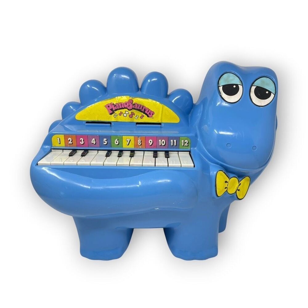 Pianosaurus Vintage Toy Piano Dinosaur Blue By Proll 1997 Kids Child Saurus